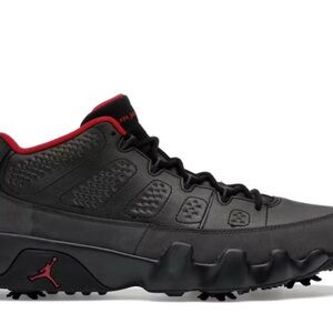 Jordan Men's Black and Red Sneakers GOLF